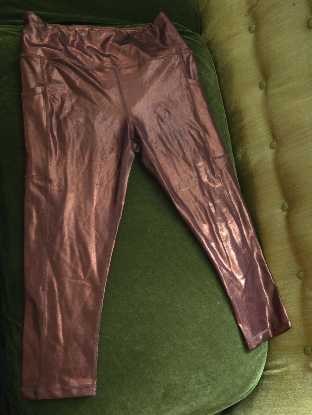 Metallic Rose Bronze Leggings
